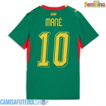 Camisa de time de futebol Senegal Sadio Mane #10 Replicas 2º Equipamento Feminina Mundo 2026 Manga Curta
